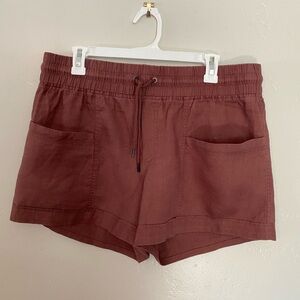 Athleta Rust colored linen Shorts